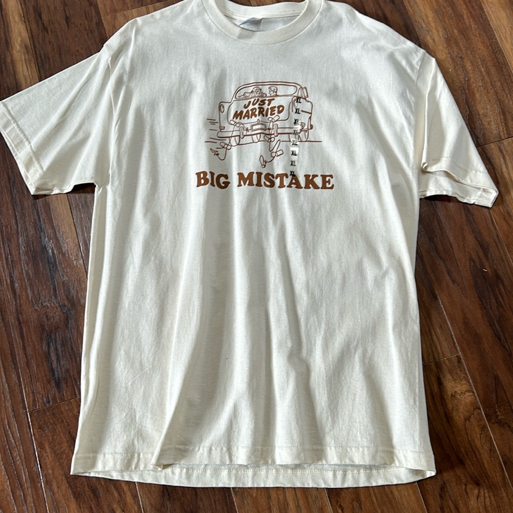 Funny just married big mistake tshirt